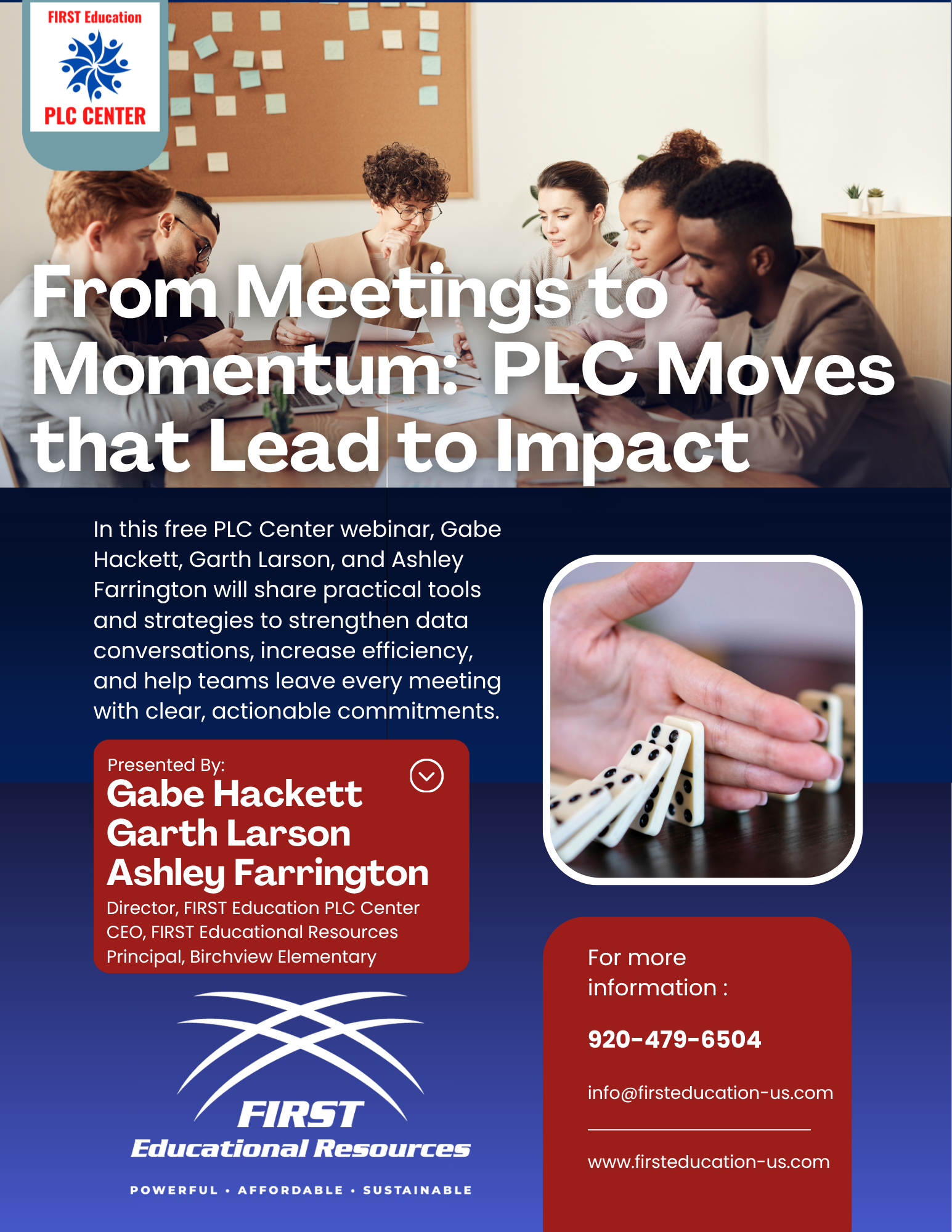Webinar:  From Meetings to Momentum PLC Moves that Lead to Impact