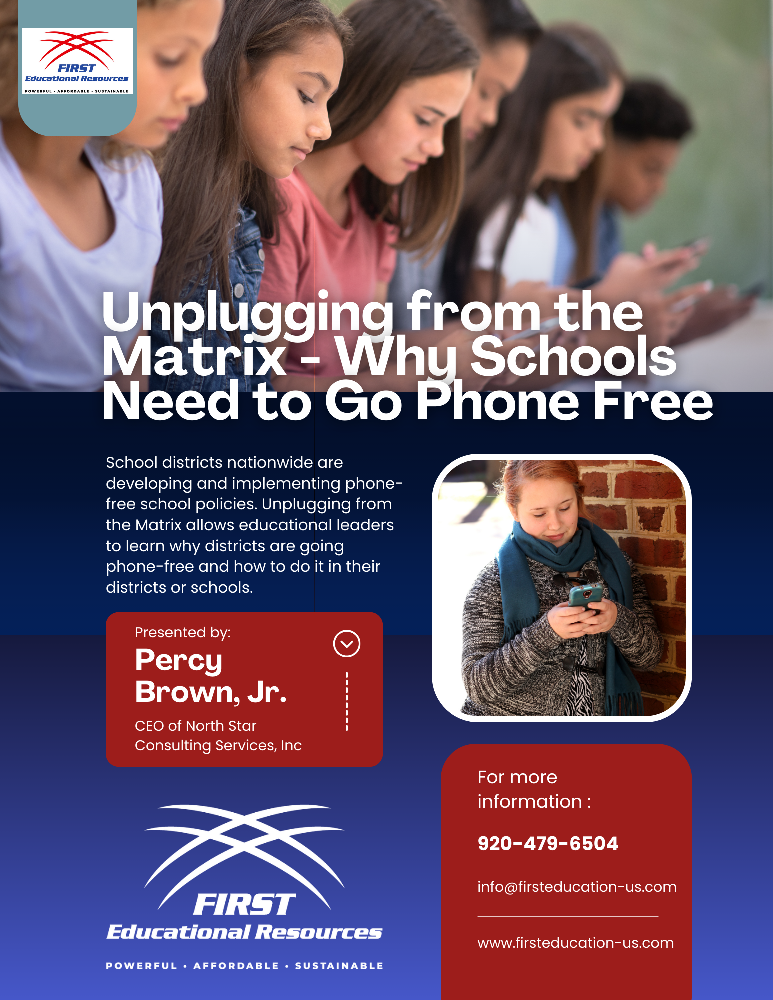 Phone Free Schools Cover Page and Call to Action Page